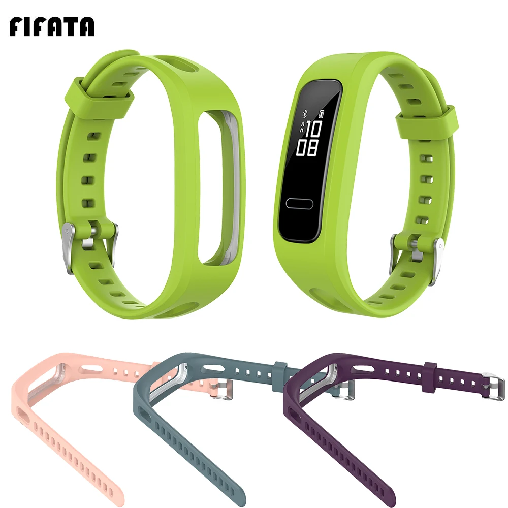 Ремешок для часов FIFATA силиконовый спортивный Huawei Bnad 3e/4e версия бега Honor Band 4