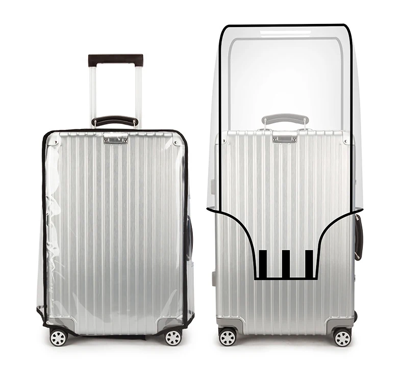 Transparent PVC Luggage Cover Waterproof Trolley Suitcase Dust Cover Dustproof Travel Accessories