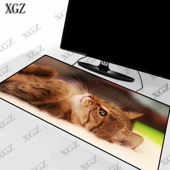 

XGZ Cats Animals Pets Extra Large Gaming Mouse Pad Gamer Computer pad Anti-slip Natural Rubber Locking Edge Mat Xxl