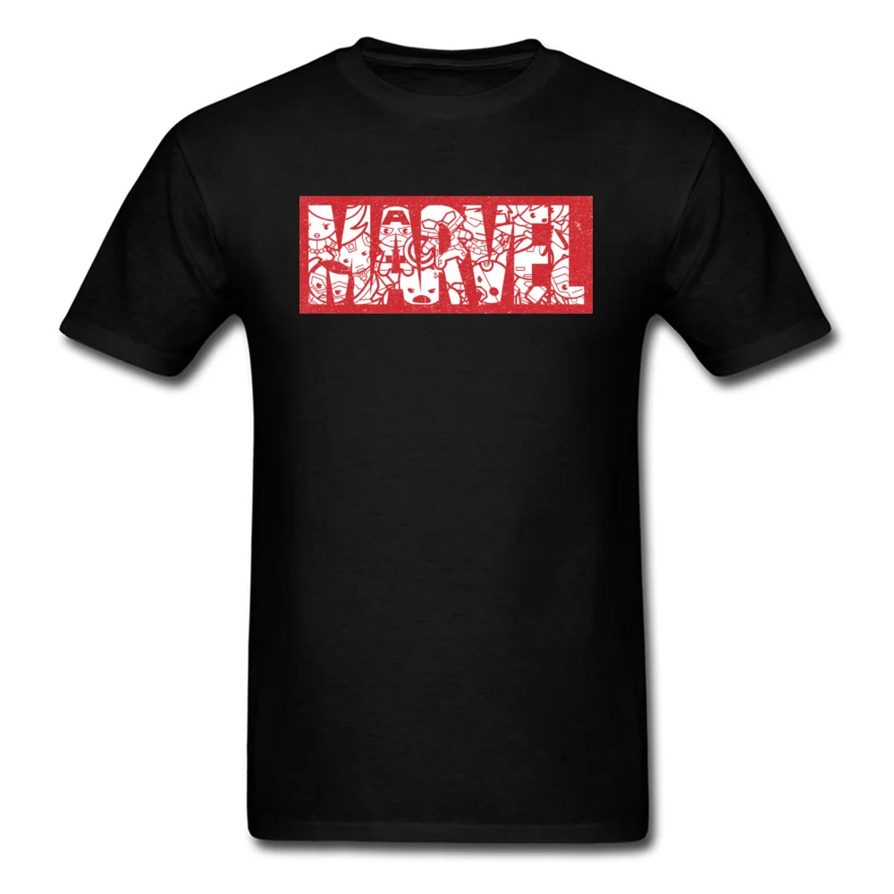 T shirt men Cotton Men T-shirt Short Marvel Logo Cartoon Heroes Tshirt Printed T Shirts Funky Custom O Neck Avengers s & Tees