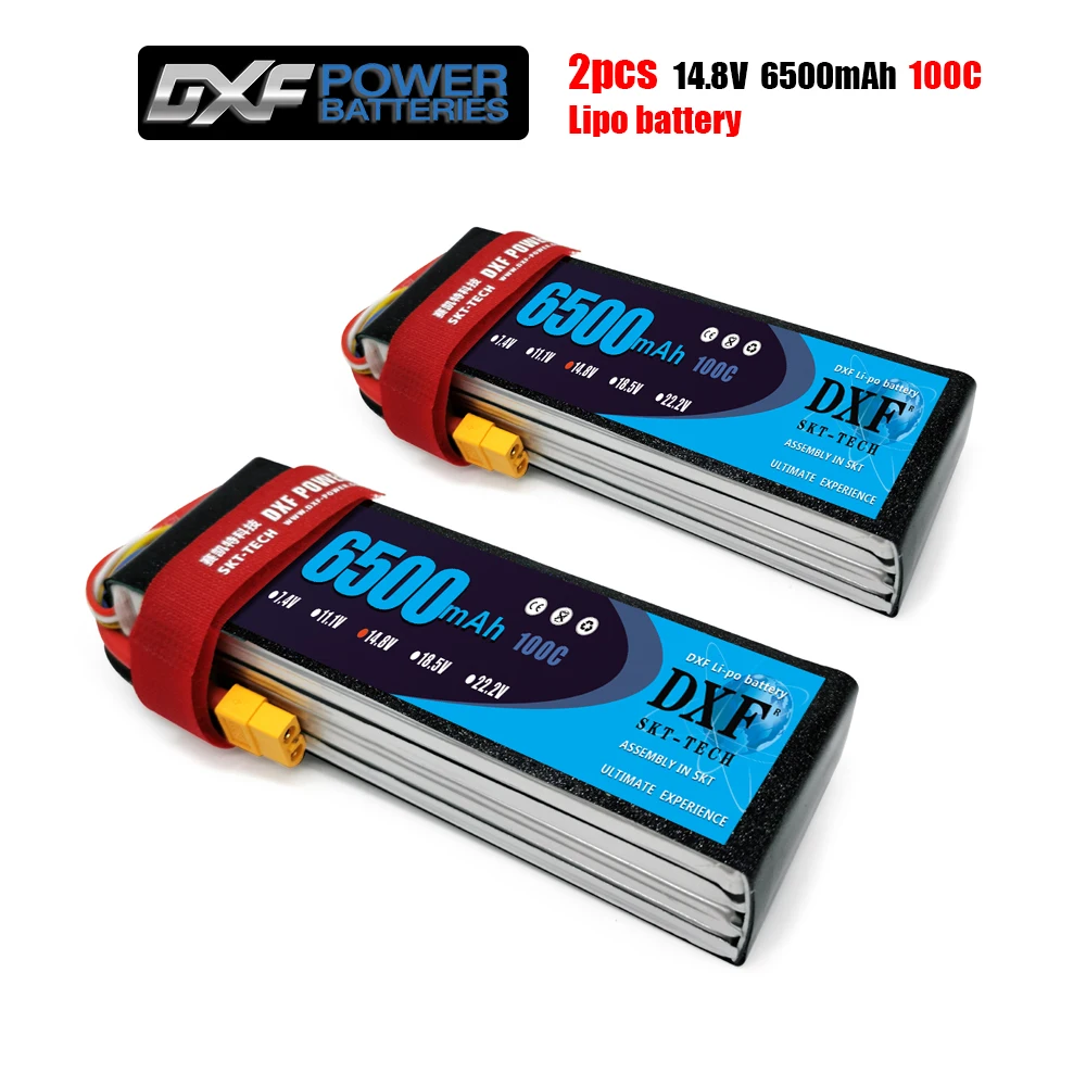 DXF 4S 14 8 V 6500mah 100C 200C Lipo батарея XT60 T Deans XT90 EC5 для FPV Дрон самолет гоночный автомобиль