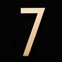 Soild Латунь номер дома дверной знак настенный, высота 5 см - Цвет: Number 7