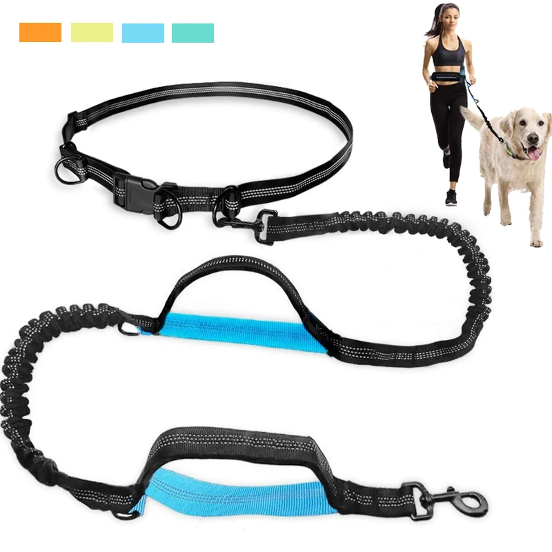 Dogs Leash Pet Dog Running Belt Elastic Hands Freely Jogging Pull Harness Collar Waist Leashes Traction Rope | Дом и сад