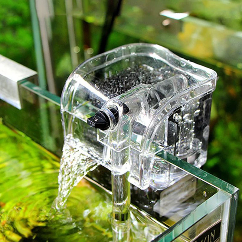 3 In 1 Aquarium Filter Water Oxygen Pump For Fish Tank Filter Circulation Pump Mini Aquarium Waterfall Filter