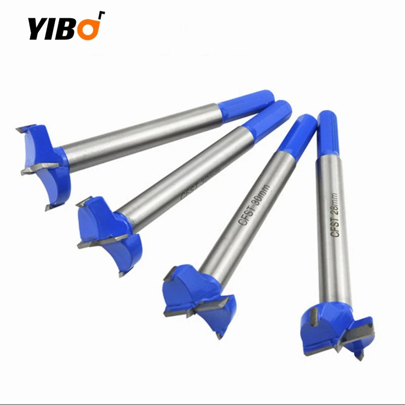 Woodworking Tools Hole Saw Cutter Hinge Boring Drill Bits Round Shank Tungsten Carbide Cutter Forstner Tips 16mm-60mm