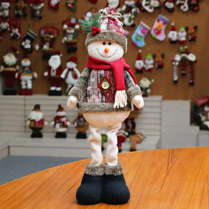 48*18 см Рождественская декоративная кукла Рождественская елка украшения подвесная кукла Лось окно дисплей подарок на год для детей - Цвет: Темно-красный