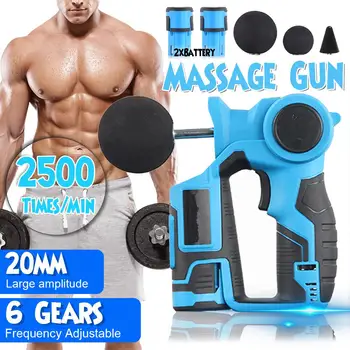 

Electric Therapy Massage Guns 6Gears Muscle Massager Pain Sport Massage Machine Relax Body Slimming Relief 3 Heads Three angles