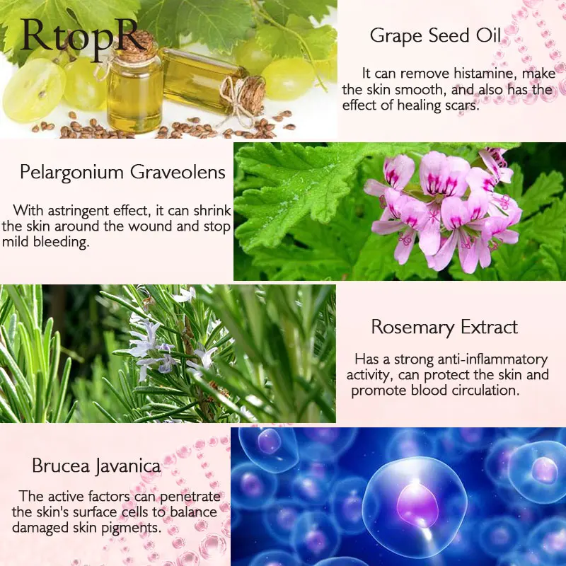 10 шт. RtopR крем для лица быстро эффективно удаляет шрамы от акне Глубокий Уход