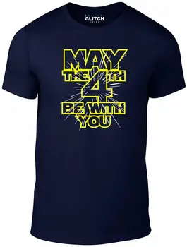 

Men's May The 4th Be With You T-Shirt Star Wars Inspired Force Jedi Month