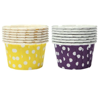 

200Pcs Cupcake Wrapper Paper Cake Case Baking Cups Liner Muffin, 100Pcs Yellow & 100Pcs Purple