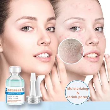 

Pores Shrinking Serum Moisturizing Firming Skin Remove Blackheads Acnes Face Serum