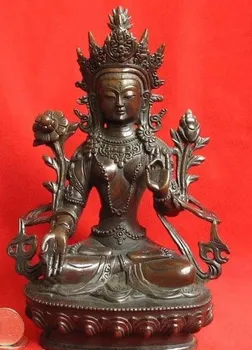 

rui2688 Elaborate Chinese Tibetan Copper Kwan-yin White Tara Buddha Statue 6.4"H