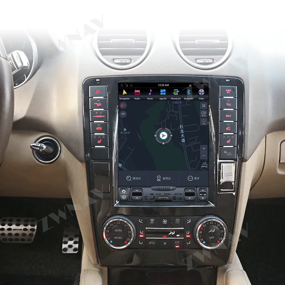 Tesla стиль Android 9,0 Автомобильный gps навигатор для Mercedes-Benz GL-X164/Benz ML-W164 мультимедиа Авто магнитофон головное устройство