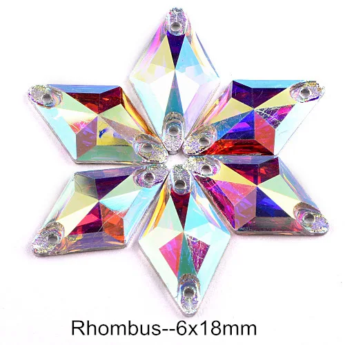 Resin All Shapes Crystal AB Round Sew On Rhinestones Flatback стразы Sewing Rhinestone Wedding Dress F0178 - Цвет: 6x18mm-100PCS