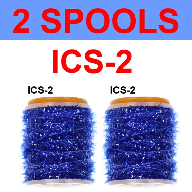 Vampfly 2 Spools Fishing Fly Tying Ice Chenille  Material For Knitting Streamer Fly Marabou Jig Ice Jig Flies Bass Pike Lures ICS2