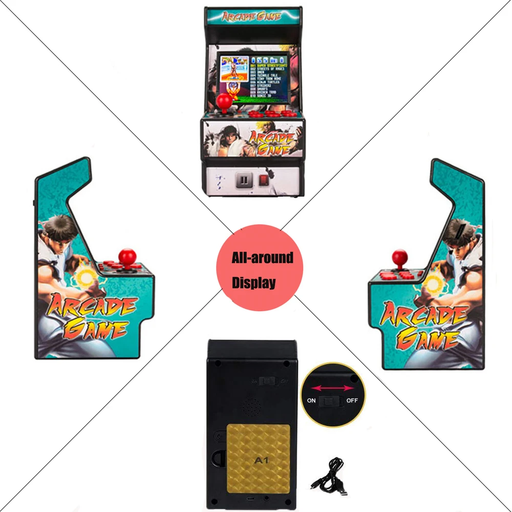 

Retro Mini Arcade Handheld Game Console 16 Bit Game Player Built-in 156 Classic Video Game Console Support TV Output