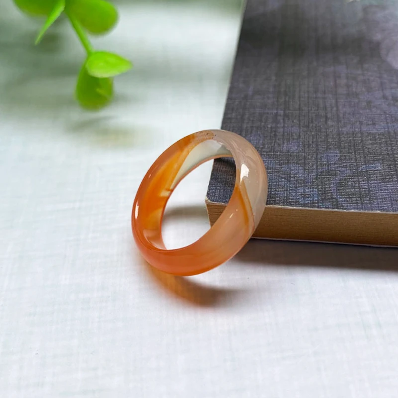 Finger Rings 1Pcs for Women Natural Stone Jades Agates Rings Charm Real Stone Jewelry Gift for Girlfriend Diameter 18mm finger rings womens ring jewelry rings ring jewelry