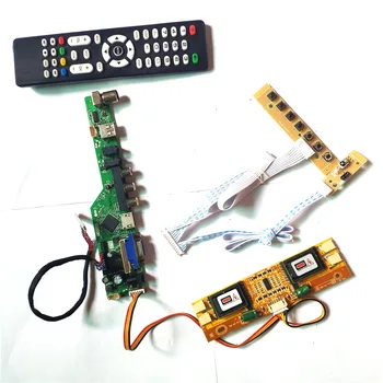 

For LM170E03-TLB1/TLB2/TLB3 4CCFL 30Pin LVDS VGA HDMI AV USB Remote+Inverter+keyboard LCD display T.V53 controller board DIY kit