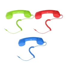 3 шт. в упаковке, телефон, ретро проводной ноутбук, телефон, 3,5 мм разъем для наушников, звонок, диктофон, адаптер, зеленый+ синий+ красный