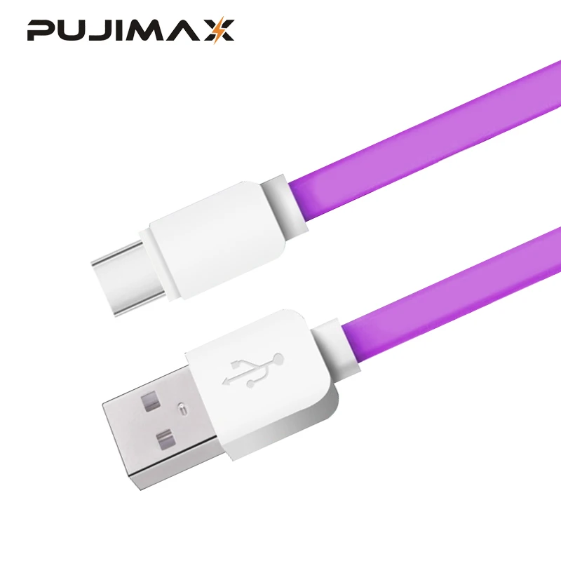 

PUJIMAX USB Type C Cable for xiaomi redmi k20 pro USB C Mobile Phone Cable TPE Flat Cable Fast Charging for USB Type-C Devices
