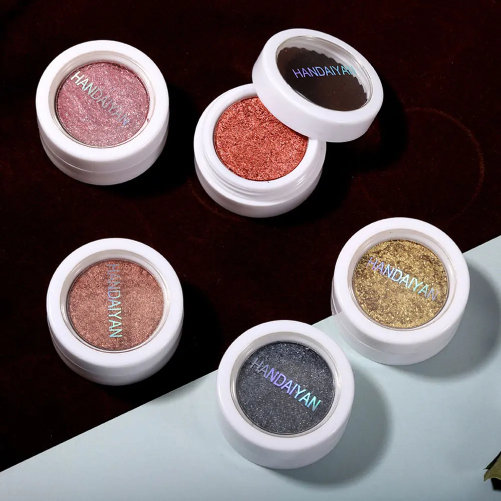 Одиночный тени для век Блеск пюре матовые Smoky Eyes Водонепроницаемый для палитры теней для век с бриллиантами мерцающие тени для век пигмент 12 Цветов