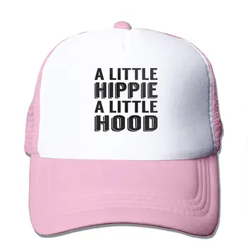 

TSDFCA Little Hippie A Little Hood Mesh Baseball Cap Unisex Trucker Style Hats Pink