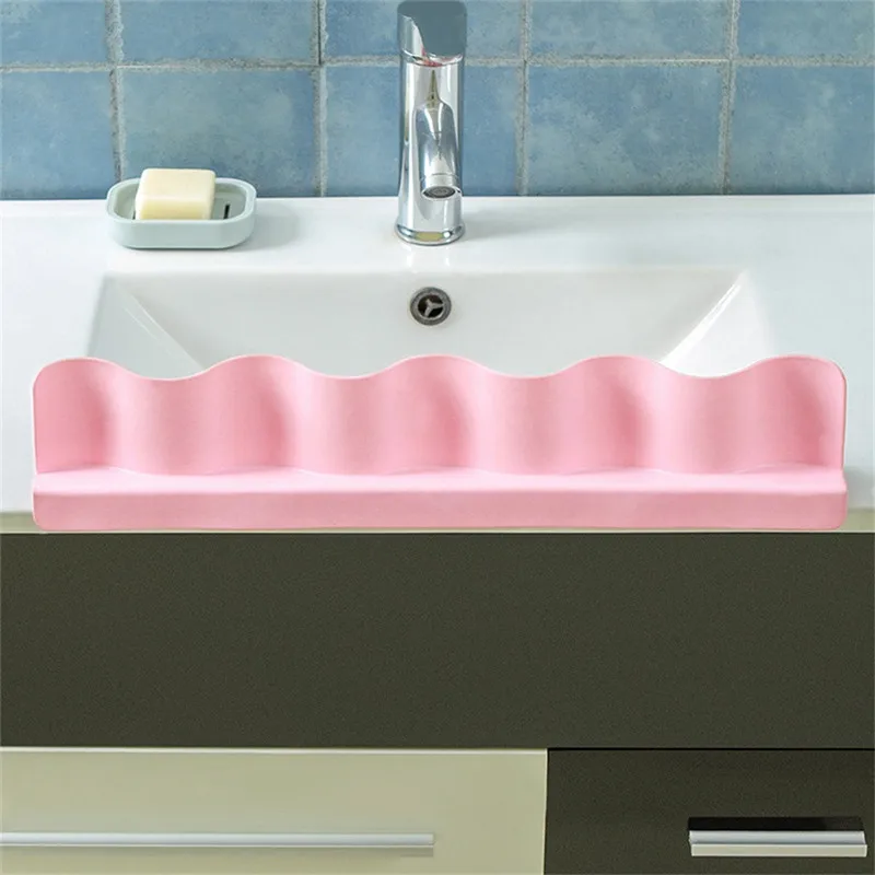 1 Pc Sink Water Splash Guard Plate Suction Cup Design Wave Shape Splash Kitchen Water Baffle Barrier Effectively Prevent Clothes