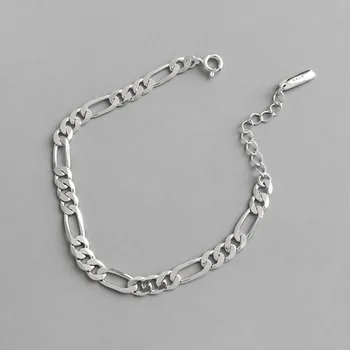 

100% 925 Sterling Silver Bracelet For Women 2020 Fashion Thick Chain Bracelet Bangles Jewelry pulseras plata de ley 925 mujer