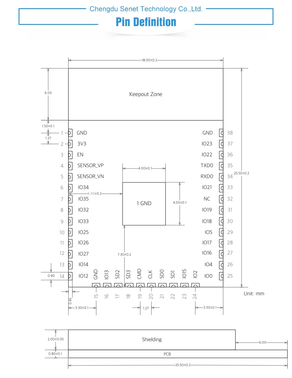 ESP-WROOM-32  ESP32 Wifi module Ble Module (4)