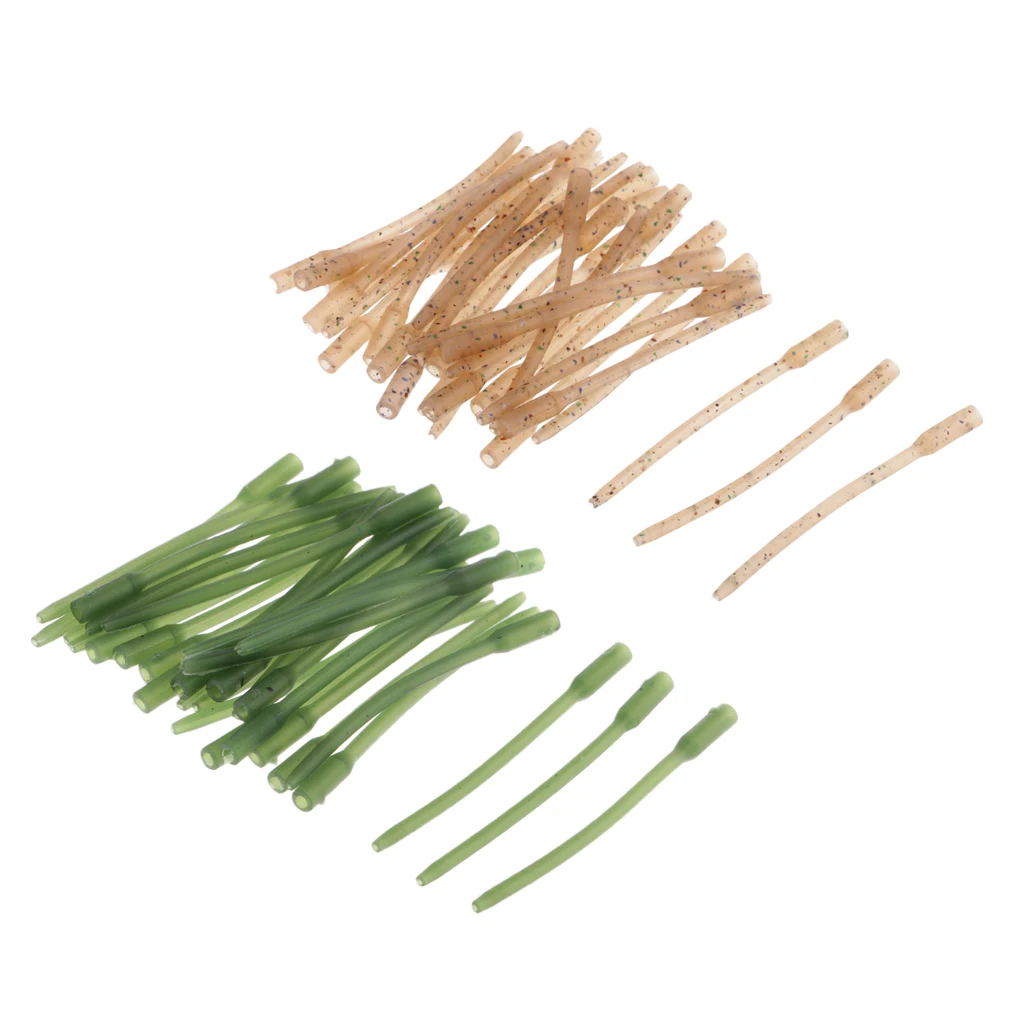 30pcs 2'' Carp Fishing Rigging Sleeves Anti-tangle Sleeves Connect Hook Sleeves Rig Accessories Carp Fishing Terminal Tackles