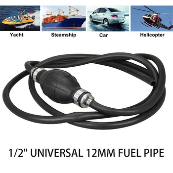 

8mm 5/16" Braided Fuel Line Assembly Outboard Primer Bulb for Marine Boat Outboard Oil Tank Check Valve Manual Pump Fuel Pipe