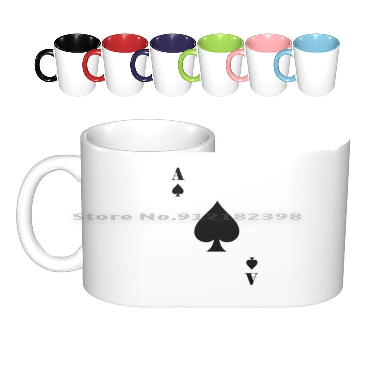 Maglietta E Accessori Tazze In Ceramica Tazze Da Caffè Tazza Da Tè Al Latte Ace Queen Of Spades Destiny 2 Black Hunter Spade Asessual