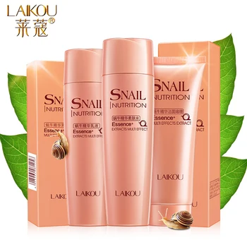 

LAIKOU 3PCS Set Snail Extract Nourishing Whitening Skin Care Set Moisturizing Face Toinc Lotion Deep Cleansing Facial Cleanser