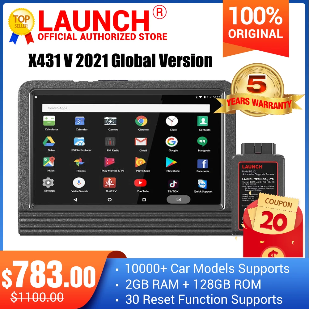 Launch X431 V Wifi/Bluetooth полная система Диагностический инструмент X 431 v Pro mini ECU