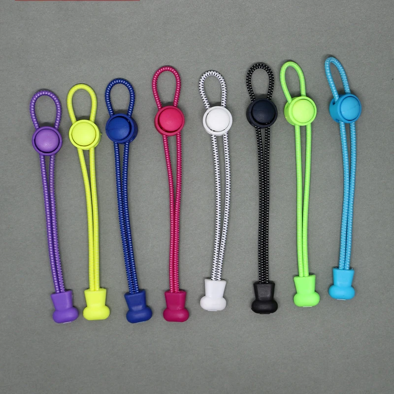 Zapato que No se ata elástico, cordones para zapatillas, cordones para perezosos, cordón redondo de goma rápida, 17 colores, 1 par