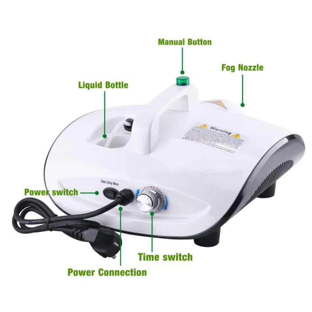 1500W Atomization Sterilization Smoke Fog Machine Sterilization Purifier UK Plug