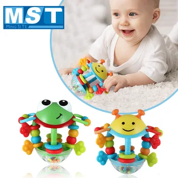

Animal Round Beads Rattle Ball Baby Toys For Kids Teethers Grip Ball Rotating Hand Bell 0-12 Month Newborn