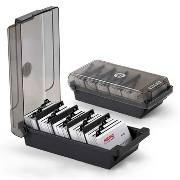 

4 Divider Board Business Card Index Holder Storage Box Organizer Hot Large Capacity XI2231010