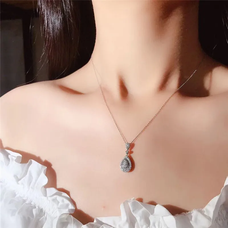 Ювелирные украшения 18 К золото 0.4ct натуральный бриллиант ожерелье кулон seiko прямые продажи с фабрики