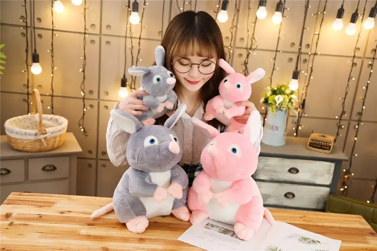 25/40cm 2 patterns Stuffed toy Smart Mouse sculpture Real life mouse standing rat dolls Clever mouse ornament artwork kid's gift