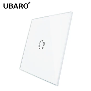 

UBARO EU\UK ONLY Luxury Crystal GLASS Sensory Light Wall Smart Micro ON OFF Touch switch led Panel Botton Swithes 1/2/3Gang