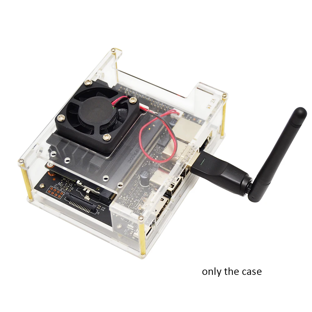 Новый набор для разработки Nvidia Jetson Nano 2GB прозрачный акриловый чехол с охлаждающим