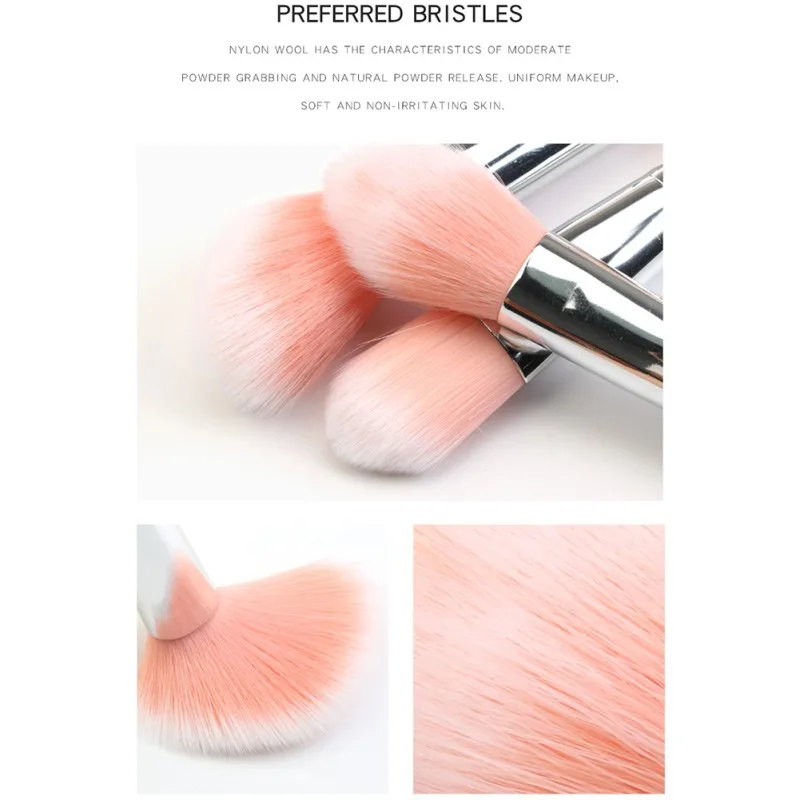 20pcs Makeup Brush Set Eyeshadow Eyebrow Eyelash Brush Oblique Brush Fan Brush Cosmetic Brush Kit With Pu Bag