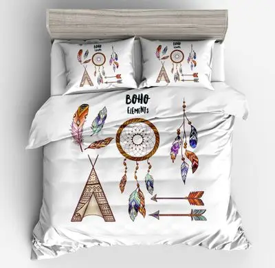 King size bedding set quilt cover letter feather home textile new comfortable home bedding Christmas elk bed set queen bed set