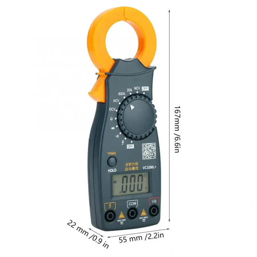VC3266L + ЖК-портативный цифровой дисплей 1999 клещи измерения напряжения тока для калибровки программного обеспечения без потенциометра