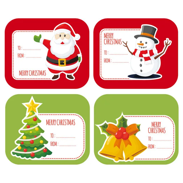 40-100Pcs Rechteck Frohe Weihnachten Label Aufkleber für Karte Geschenk Paket Verpackung Festival Party Backen Kleine Business 4.8*5,8 CM – Detail 4