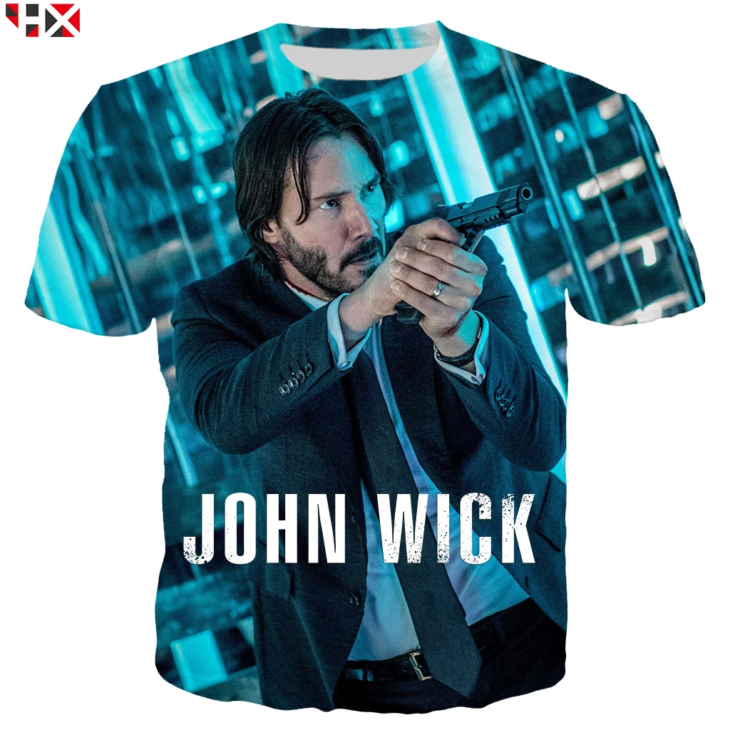 Летняя мужская футболка John Wick Chapter 3, новинка, 3D принт, Мужская/женская футболка, фильм, короткий рукав, уличная одежда, футболки, топ, X110 - Цвет: T shirt 5