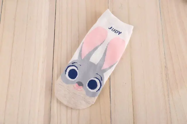 Disney 1pair Stitch Rabbit Lady Socks Cute Fresh Short Cartoon Socks Cute Animal Monster Harajuku Boat Socks 2