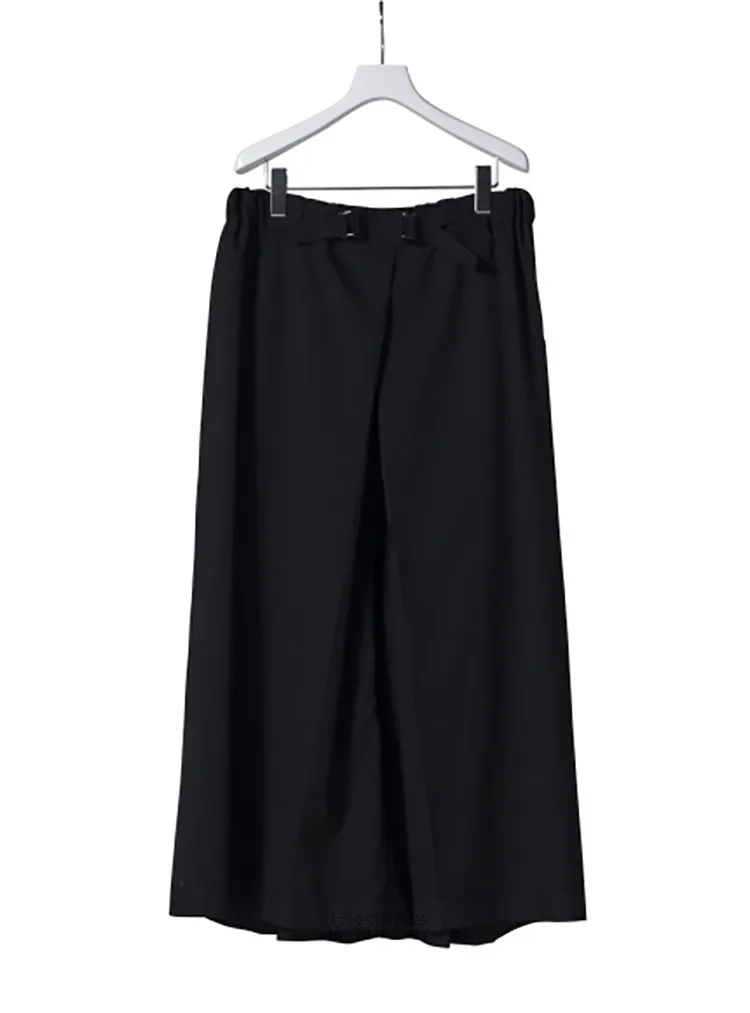 Spring and summer new European and American style loose wide-leg trousers for men culottes black youth fashion pleated trousers