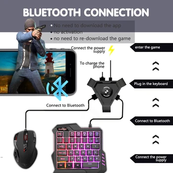 

PUBG Mobile Gamepad Controller Bluetooth 4.1 Gaming Keyboard Mouse Converter For Android ios Phone to PC Adapter Plug and Play